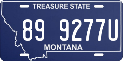 MT license plate 899277U