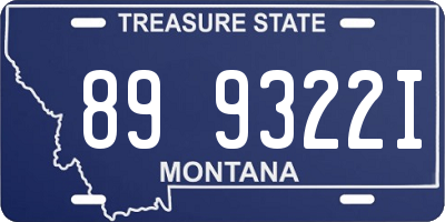 MT license plate 899322I