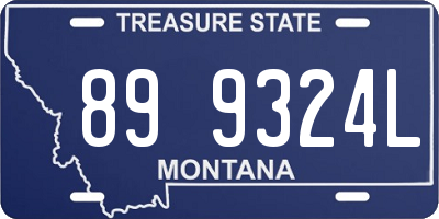 MT license plate 899324L