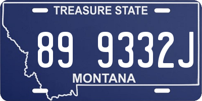 MT license plate 899332J
