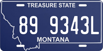 MT license plate 899343L