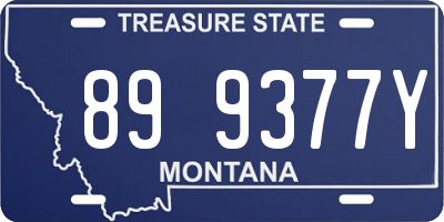 MT license plate 899377Y
