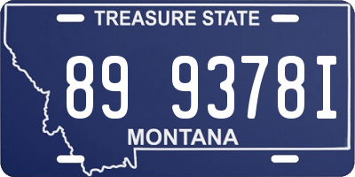 MT license plate 899378I