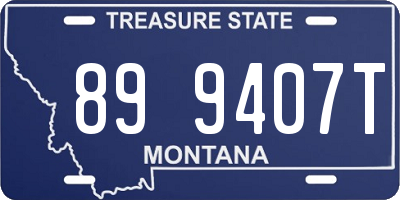 MT license plate 899407T