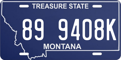 MT license plate 899408K