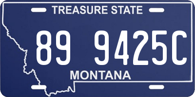 MT license plate 899425C