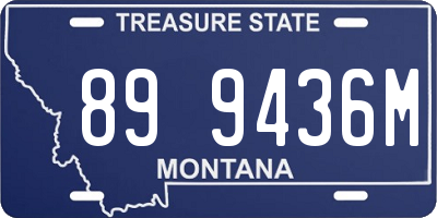 MT license plate 899436M