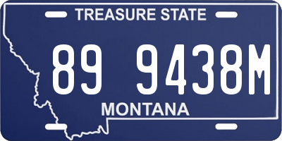 MT license plate 899438M