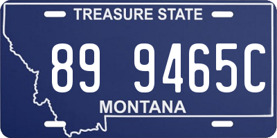 MT license plate 899465C