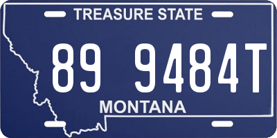 MT license plate 899484T