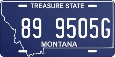 MT license plate 899505G