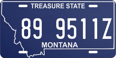 MT license plate 899511Z