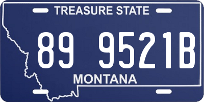 MT license plate 899521B
