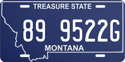 MT license plate 899522G