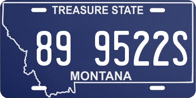 MT license plate 899522S