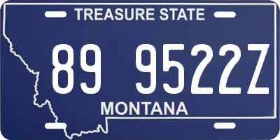 MT license plate 899522Z