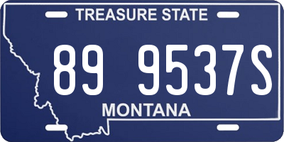 MT license plate 899537S