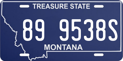 MT license plate 899538S