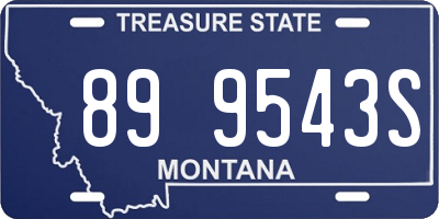 MT license plate 899543S