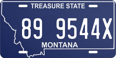 MT license plate 899544X