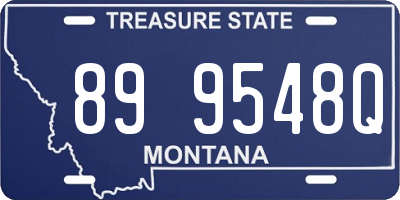 MT license plate 899548Q
