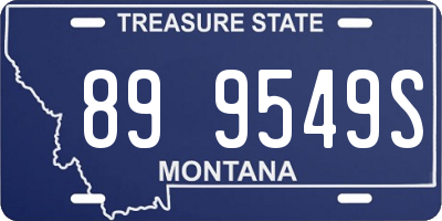 MT license plate 899549S