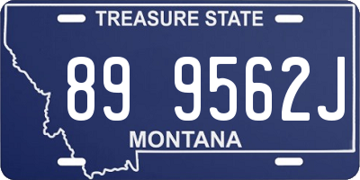 MT license plate 899562J