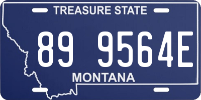 MT license plate 899564E