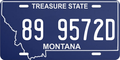 MT license plate 899572D