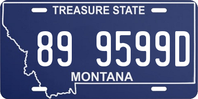 MT license plate 899599D