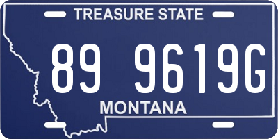 MT license plate 899619G