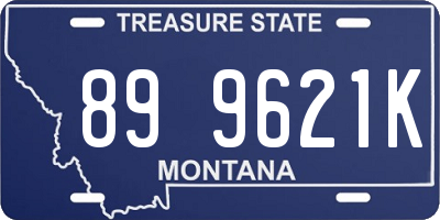 MT license plate 899621K