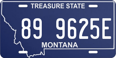 MT license plate 899625E