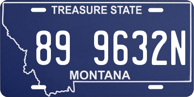 MT license plate 899632N