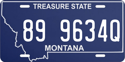 MT license plate 899634Q