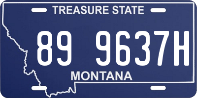 MT license plate 899637H