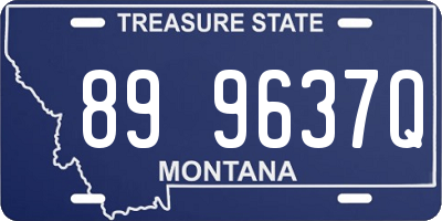 MT license plate 899637Q