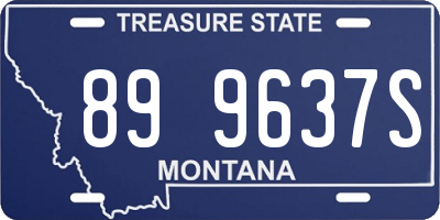 MT license plate 899637S