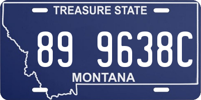MT license plate 899638C