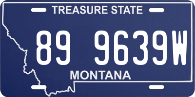 MT license plate 899639W