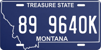 MT license plate 899640K