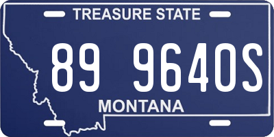 MT license plate 899640S