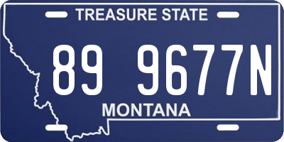 MT license plate 899677N