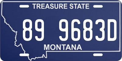 MT license plate 899683D