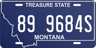MT license plate 899684S