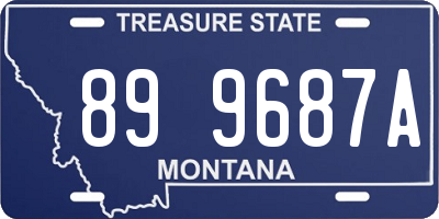 MT license plate 899687A