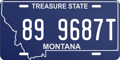 MT license plate 899687T