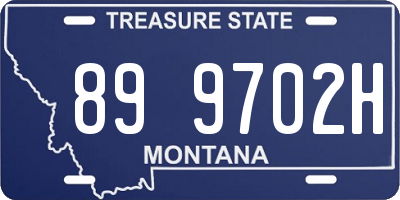 MT license plate 899702H