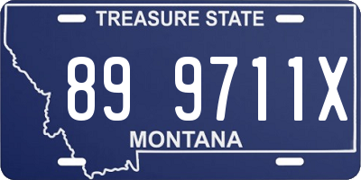 MT license plate 899711X