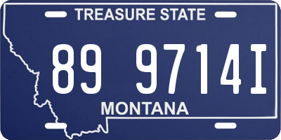 MT license plate 899714I